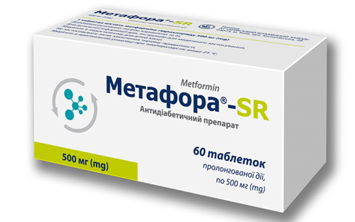 МЕТАФОРА®-SR таблетки прол./д. по 500 мг №60